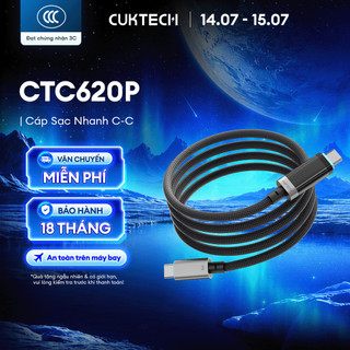 Cáp Sạc Nhanh CUKTECH CTC615P/CTC620P C-C | Công Suất Sạc Max 240W | Màn Hình OLED | Bảo Hành 18 Tháng