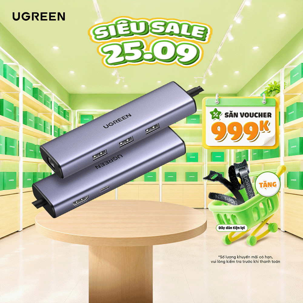 Bộ chuyển đổi đa năng USB type C 6 in 1 UGREEN | Hàng phân phối chính hãng | Bảo hành 18 tháng 1 đổi 1 | 80132 15598