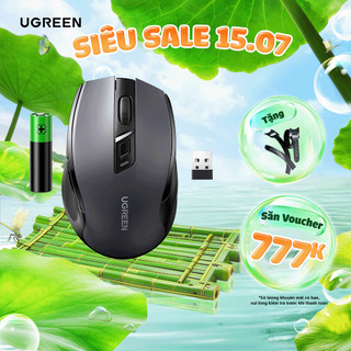 Chuột không dây 2.4G Ugreen MU006 Chuột Ergonomic 4000 DPI | 6 Nút Tắt Tiếng | Bảo Hành 18 tháng 1 đổi 1 | 90545 90855
