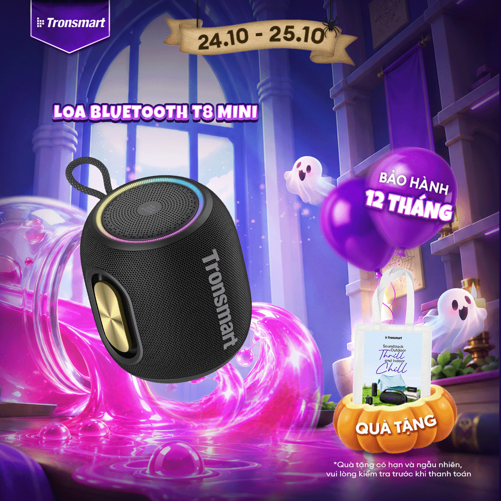 Loa Bluetooth Tronsmart T7 Mini/ T8 Mini 5.3 | Công suất 15W | 18h chơi nhạc | Hỗ trợ thẻ nhớ | Bảo hành 12 Tháng