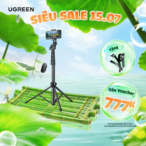 Tripods tích hợp gậy selfie UGREEN | Điều khiển Bluetooth rời | Dành cho điện thoại từ 4 đến 7.2 inch | 15062