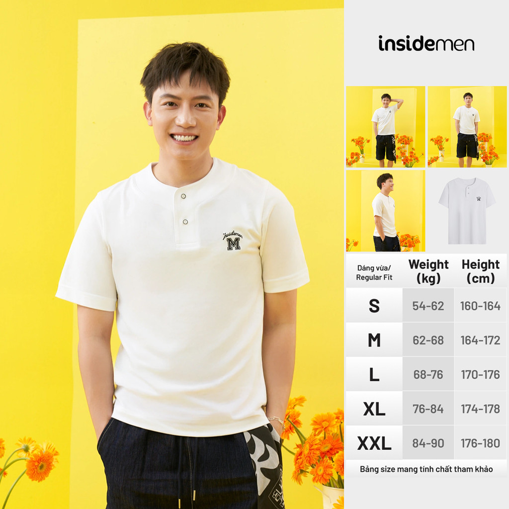 [Insidemen x Anh Tú] Áo Polo Nam Ngắn Tay Chất Liệu Cotton Thoáng Mát Insidemen Casual IPS161AS4