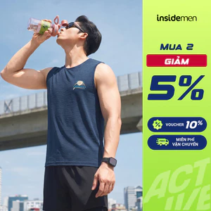 Áo Ba Lỗ INSIDEMEN Nam Polyamide Kiểu Dáng Thể Thao Siêu Mát Thấm Hút ITL009MAH0