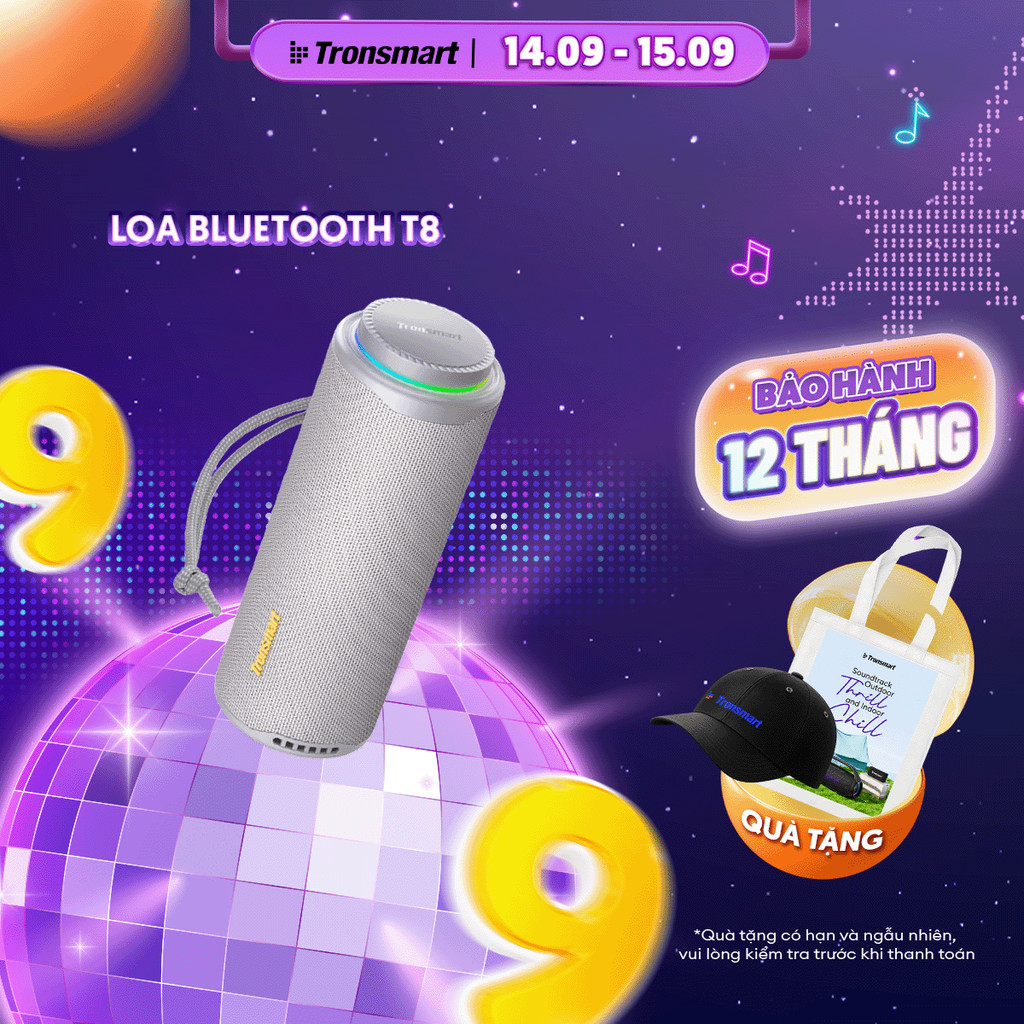 [MỚI] Loa Bluetooth Tronsmart T8 | Công Suất 40W | Sử Dụng Đến 18h | Âm Thanh 360° | Bảo Hành 12 Tháng