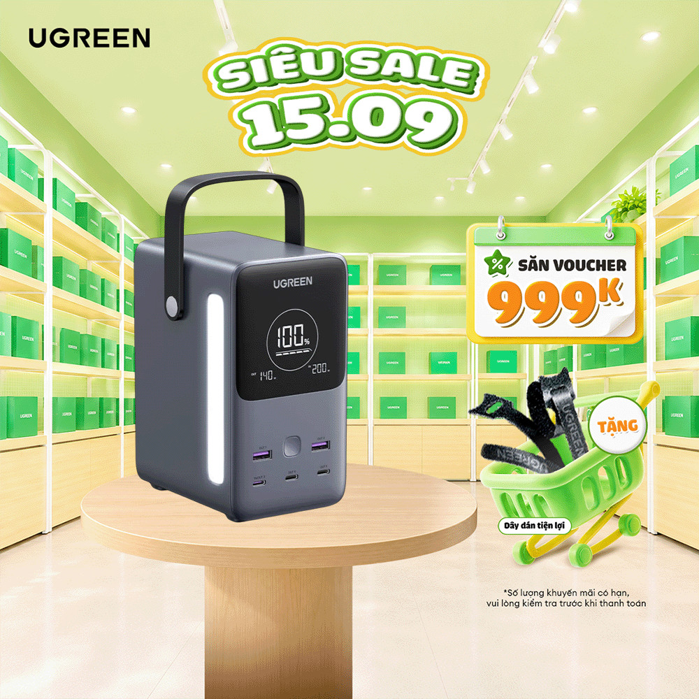 Trạm sạc UGREEN 65W-300W CD268/PB770 | Sạc nhanh 5-7 cổng | Công nghệ GaN II |  Bảo hành 18 tháng 1 đổi 1 60113 25286