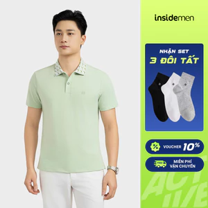 [TẶNG TẤT] Áo Polo Nam Insidemen Regular Fit Cottion Thoáng khí Co Giãn IPS096EDP01