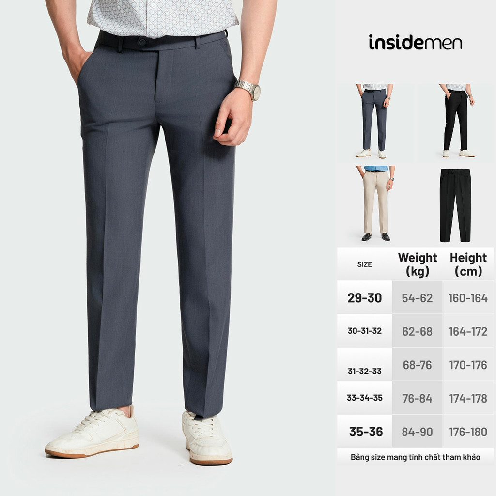Quần Âu Nam INSIDEMEN Form Ôm Vừa Phải 6TR0070Z