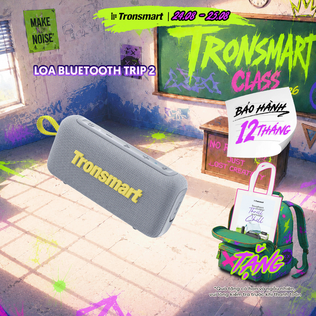 [MỚI] Loa Bluetooth Tronsmart TRIP 2 |  Công Suất 10W | Sử Dụng Đến 20h |  Điều Chỉnh EQ | Bảo Hành 12 Tháng
