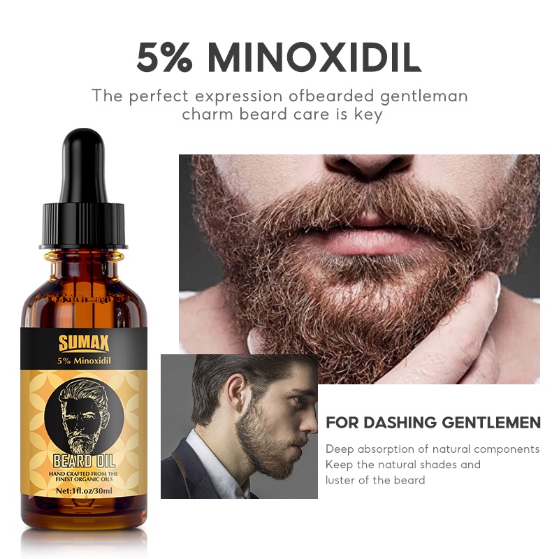 Mô tả Bộ tăng trưởng râu 30ml Con lăn râu Dầu tăng trưởng râu nam với con lăn râu Con lăn Microneedle - 7