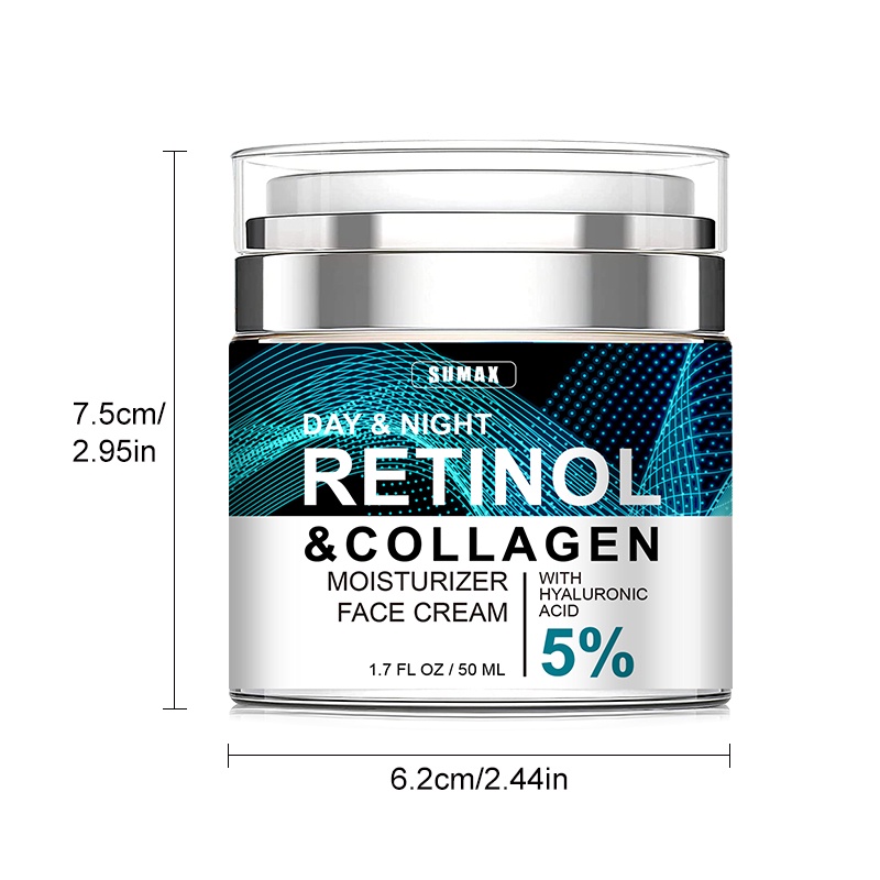 Mô tả RUOALL Kem Retinol Chứa Axit Hyaluronic Collagen Giúp Dưỡng Ẩm Nâng Cơ Mặt Chống Lão Hóa Và Nếp Nhăn Cho Nam Và Nữ 50G - 3