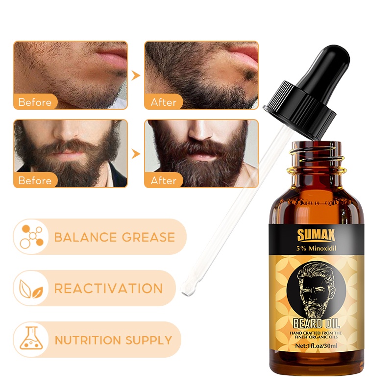 Mô tả Bộ tăng trưởng râu 30ml Con lăn râu Dầu tăng trưởng râu nam với con lăn râu Con lăn Microneedle - 3