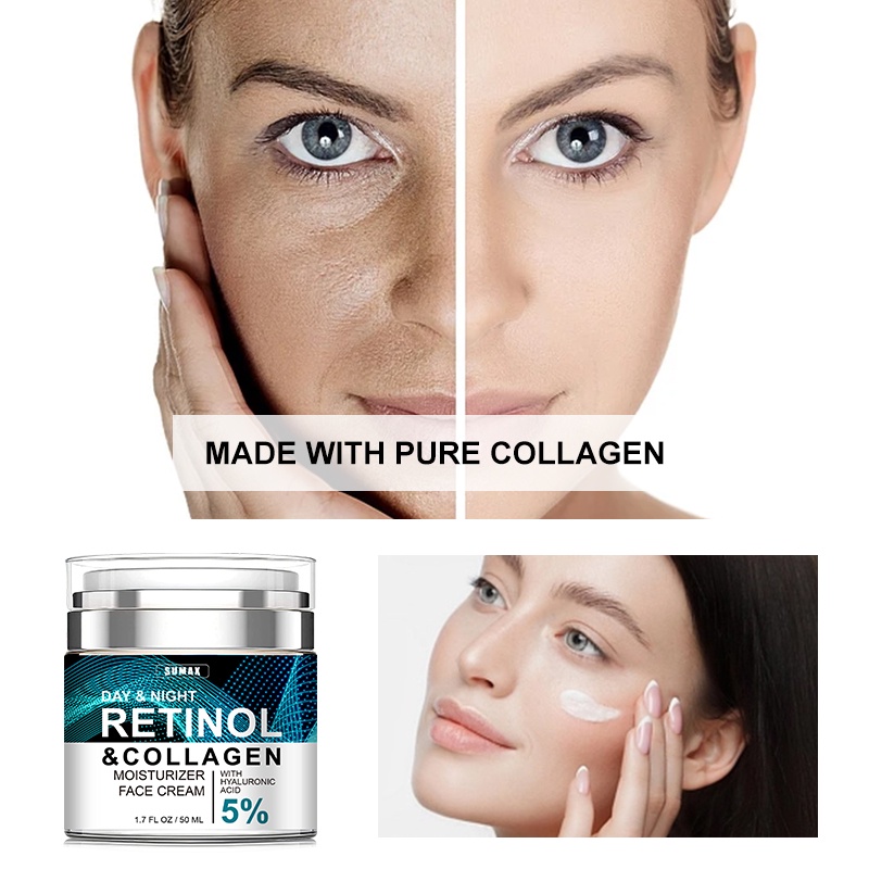 Mô tả RUOALL Kem Retinol Chứa Axit Hyaluronic Collagen Giúp Dưỡng Ẩm Nâng Cơ Mặt Chống Lão Hóa Và Nếp Nhăn Cho Nam Và Nữ 50G - 8