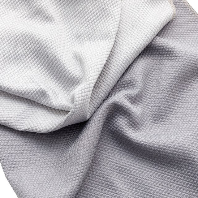 NITORI Khăn Microfiber Lau Kính 2 Cái 34x34x0.1cm Màu Xám Nhạt | BigBuy360 - bigbuy360.vn
