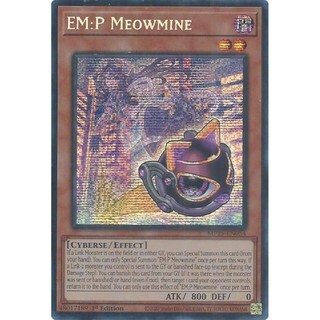 [ Bài Yugioh Chính Hãng ] EM:P Meowmine - MP25-EN054 - Prismatic Secret Rare 1st Edition