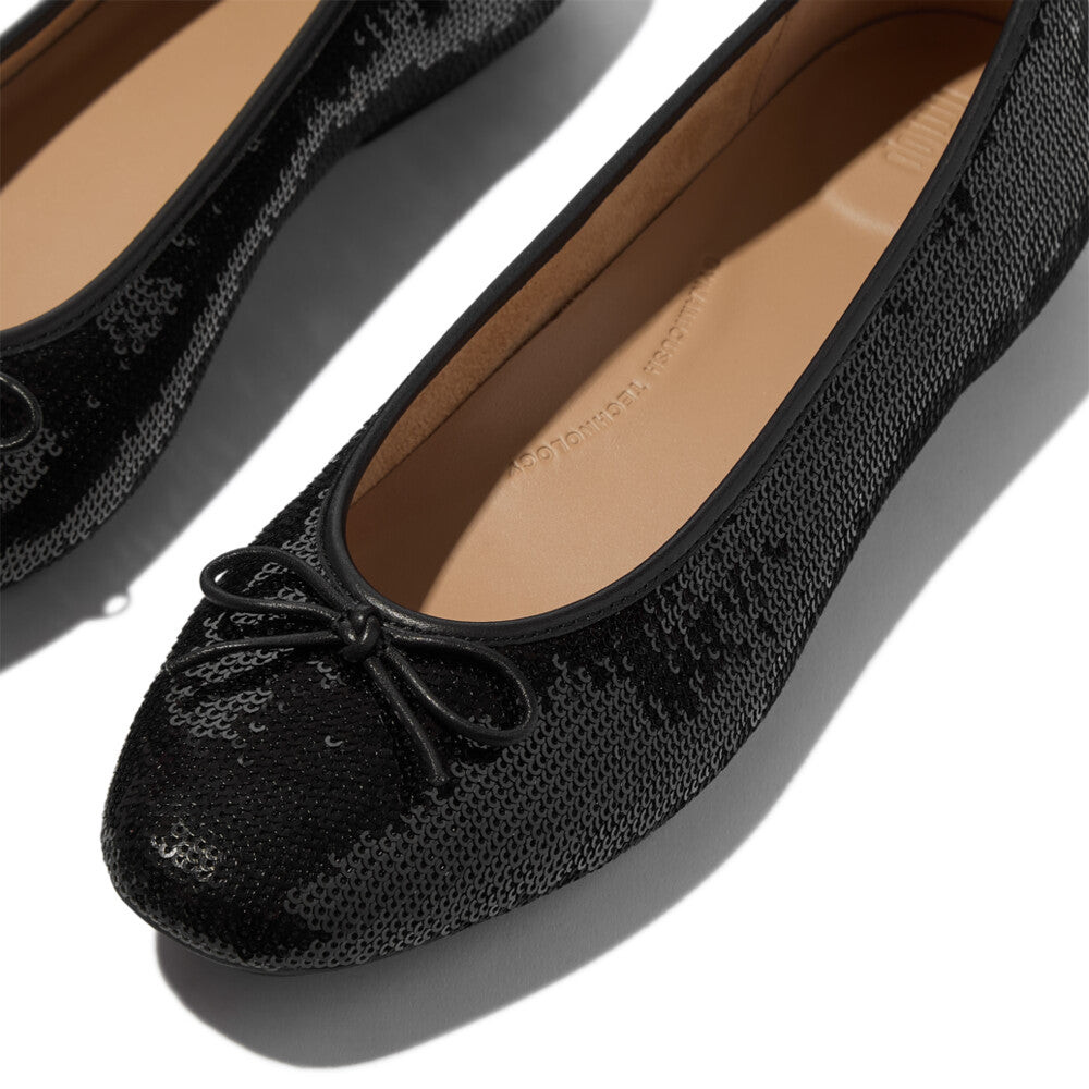 Giày Ballerina Nữ DELICATO BOW SEQUIN BALLET FLATS E3H-001