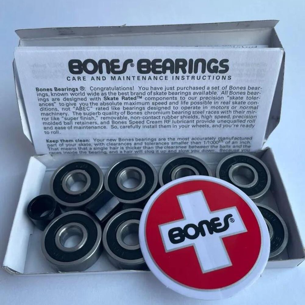 Bộ 8 Bones Wheel Bearings chuẩn 8mm 608 dành cho skateboard chất lượng cao
