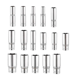 1 Bộ chuyển đổi ổ cắm sâu 3 / 8 inch Đầu cờ lê Ratchet Tool 8-24mm