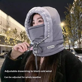 [Top] Mũ cưỡi lông cừu giữ nhiệt mùa đông có mặt nạ và khăn quàng cổ Unisex ấm áp chống gió
