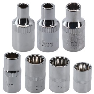 [FUXIN] Đầu ổ cắm ngắn gương 12 điểm 1 / 4 cho bộ chuyển đổi cờ lê Ratchet Torx Bit