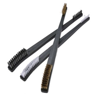[FUXIN] Bộ 3 Bàn Chải Dây Mini Thép Đồng Nylon Làm Sạch Đánh Bóng Dụng Cụ Rỉ Sét Kim Loại