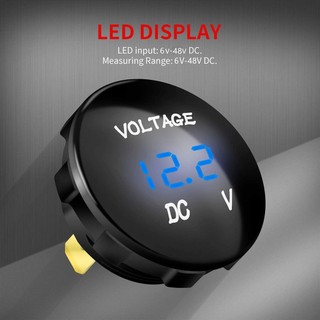 [FUXIN] 1 CÁI DC 12V 24V Thay Thế Ô Tô Vôn Kế Đồng Hồ Đo Vôn Kế LED Kỹ Thuật Số Chống Thấm Nước
