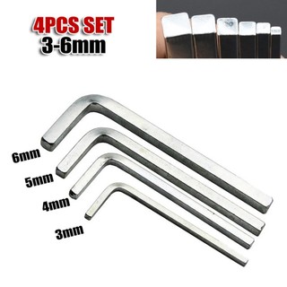 [FUXIN] 4 Cờ lê đầu vuông hình chữ L Chìa khóa vuông Bộ tuốc nơ vít cờ lê 4 điểm 3-6mm