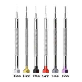 [FUXIN] 6 chiếc Đồng hồ tuốc nơ vít có rãnh màu Công cụ sửa chữa kính Đầu lục giác