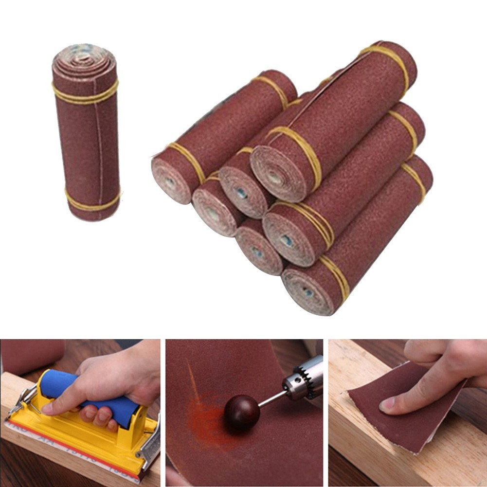 [Smellshi] 1 Cuộn 1M 80-600 Grit Giấy nhám đánh bóng cuộn vải Emery cho dụng cụ mài