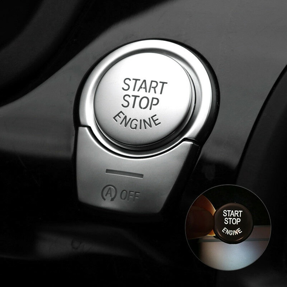 2 chiếc Chrome Engine Start Stop Push Switch Nút Cover cho BMW 5 Series F10 F07