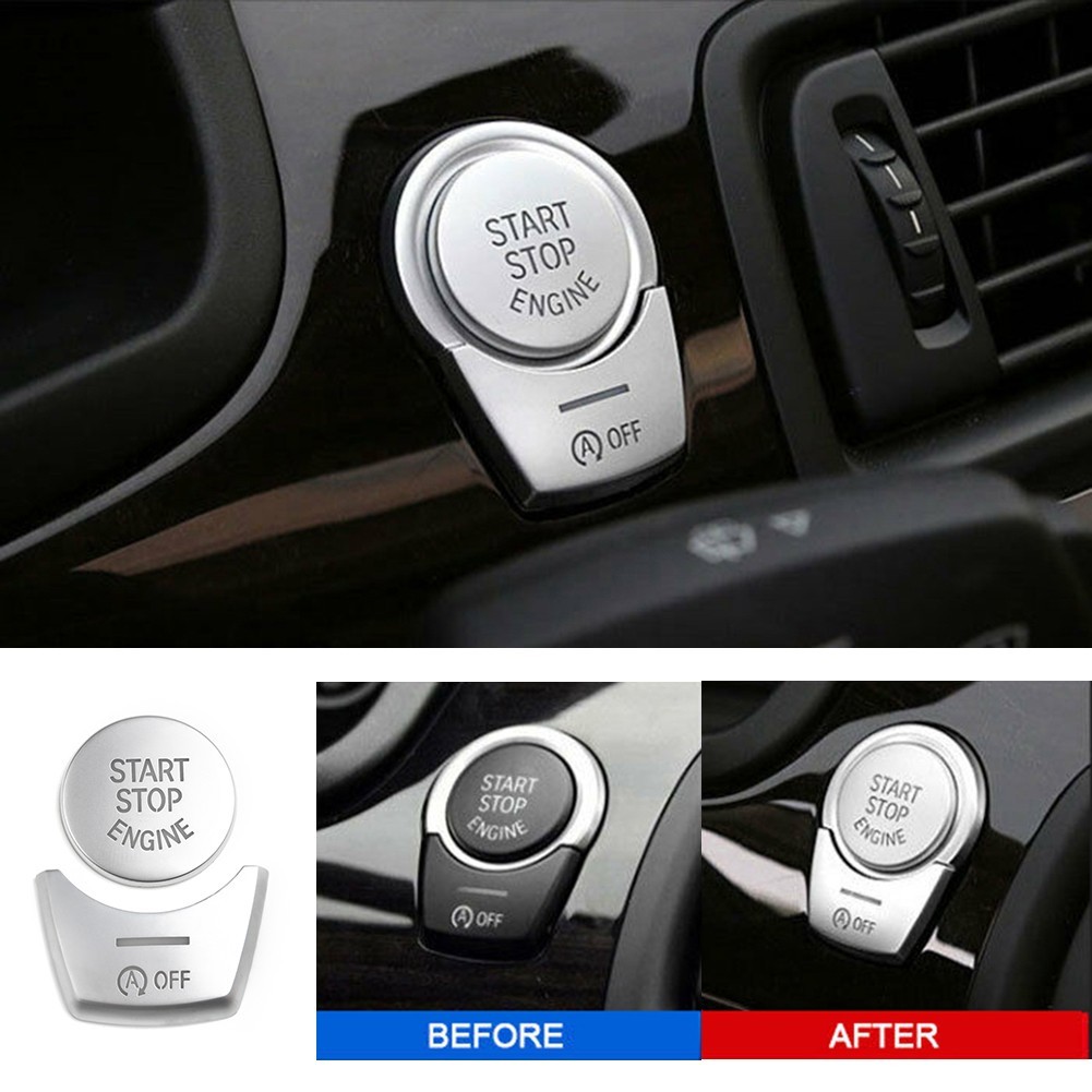 2 chiếc Chrome Engine Start Stop Push Switch Nút Cover cho BMW 5 Series F10 F07