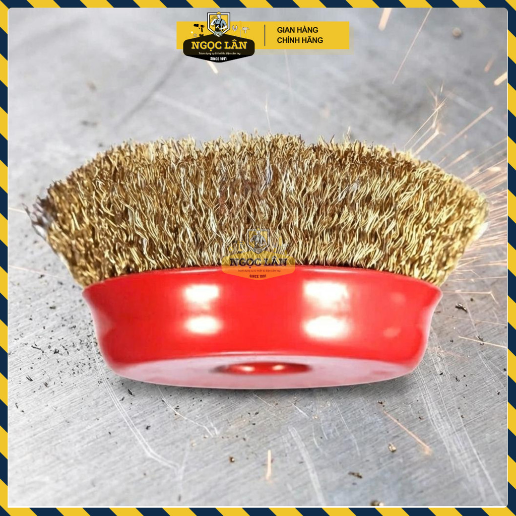 [Combo 10 chén] Cước Bánh Thau Chà Sắt Đánh Rỉ 100mm Lỗ 16mm Dày Đẹp
