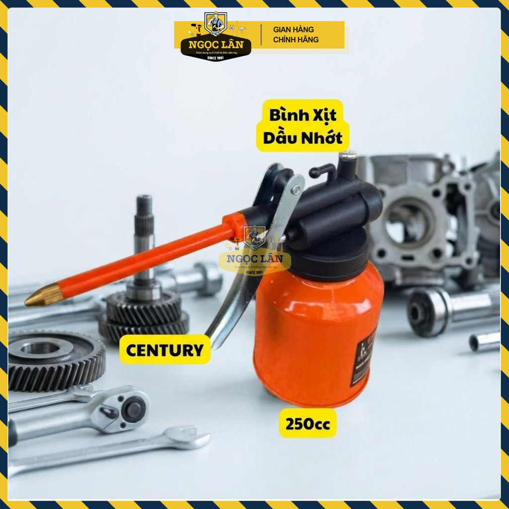 Bình Bơm Nhớt Century Bằng Sắt 250cc Phun Mạnh Cho Bảo Trì Máy Móc Gia Đình
