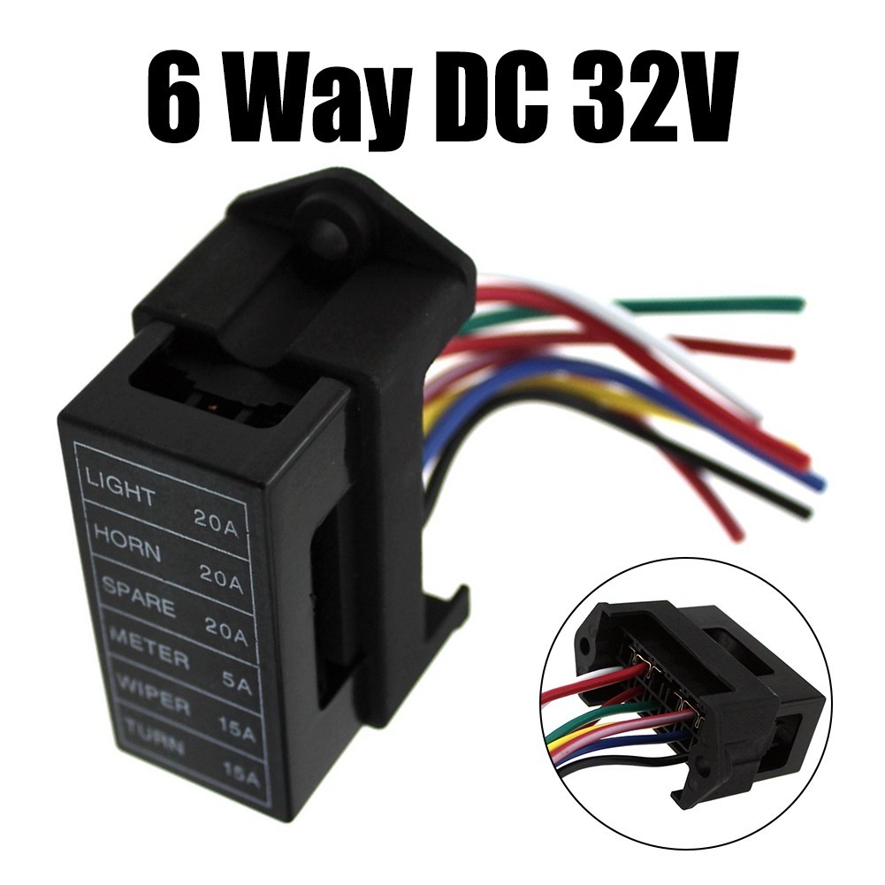 [vn] Hộp cầu chì lưỡi dao tự động 6 chiều DC 32V Hộp đựng khối ATC ATO cho tàu buýt