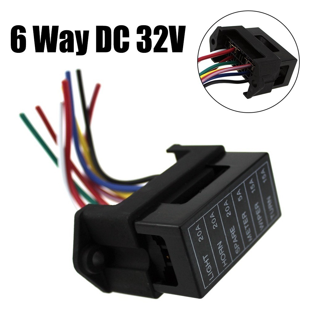 [vn] Hộp cầu chì lưỡi dao tự động 6 chiều DC 32V Hộp đựng khối ATC ATO cho tàu buýt