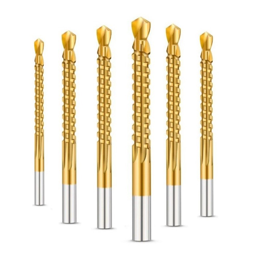 [TOP] 6 Mũi khoan Titan HSS Vít xoắn ốc Cắt lỗ 3-8mm