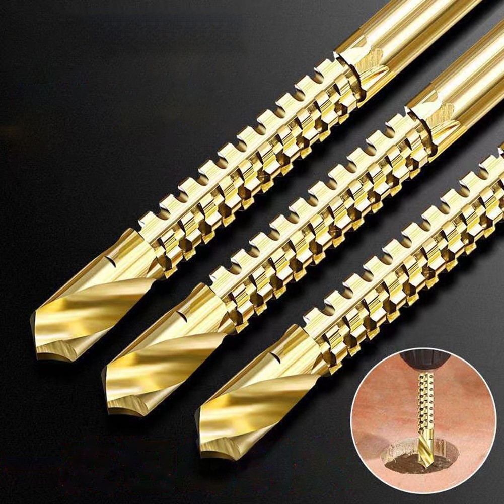 [TOP] 6 Mũi khoan Titan HSS Vít xoắn ốc Cắt lỗ 3-8mm