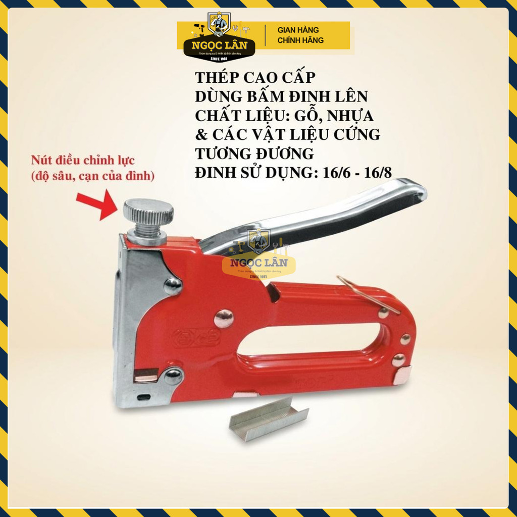 [Chính hãng] Dụng Cụ Bấm Đinh Ghim Có Tăng Top - Bấm Ghim Gỗ, Ván Ép