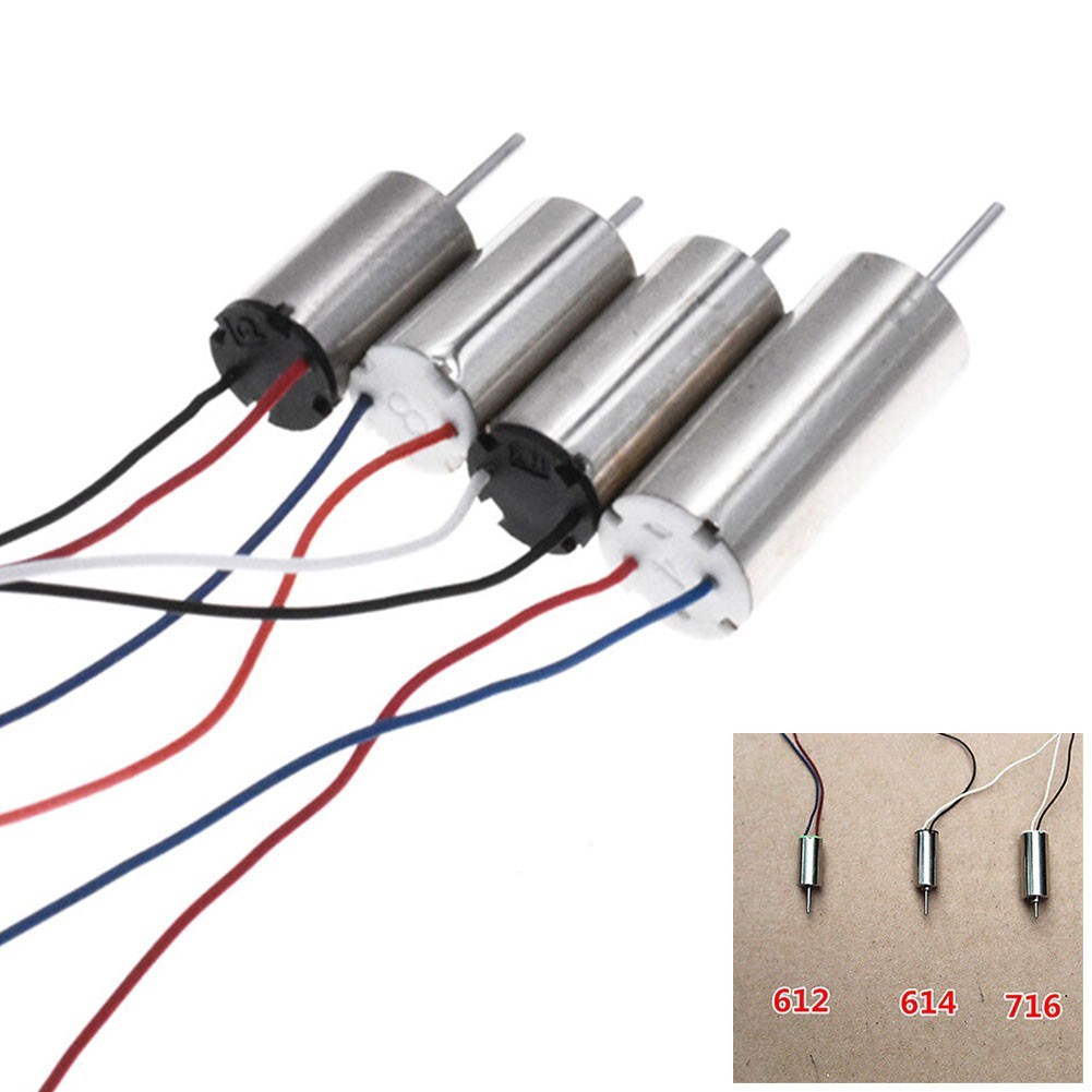 【 GIGGLE 】 DC3.7V 40000-50000 vòng / phút 612 614 716 Động cơ không lõi rỗng cho RC HM