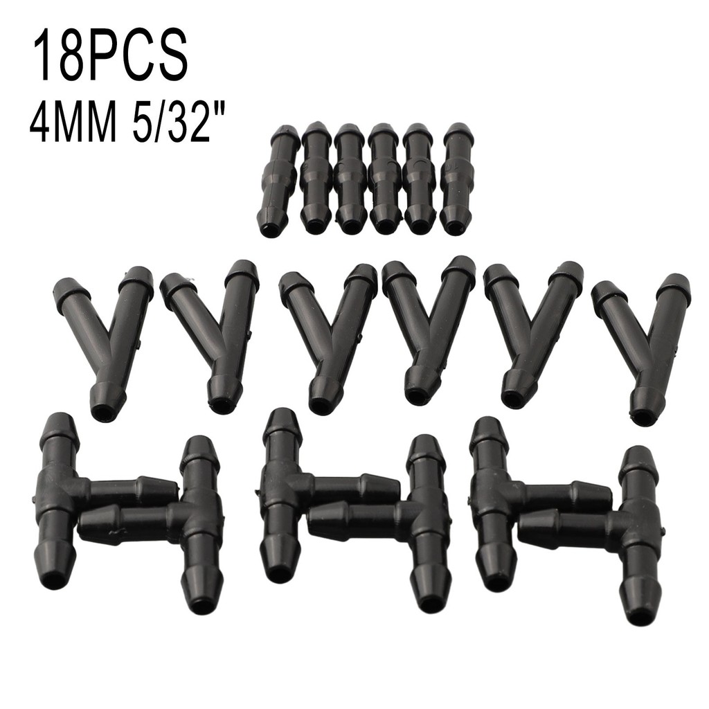 [GIGGLE] 18 chiếc Đầu nối ống máy giặt kính chắn gió Ống nước T / Y / I Loại phụ kiện bộ chia