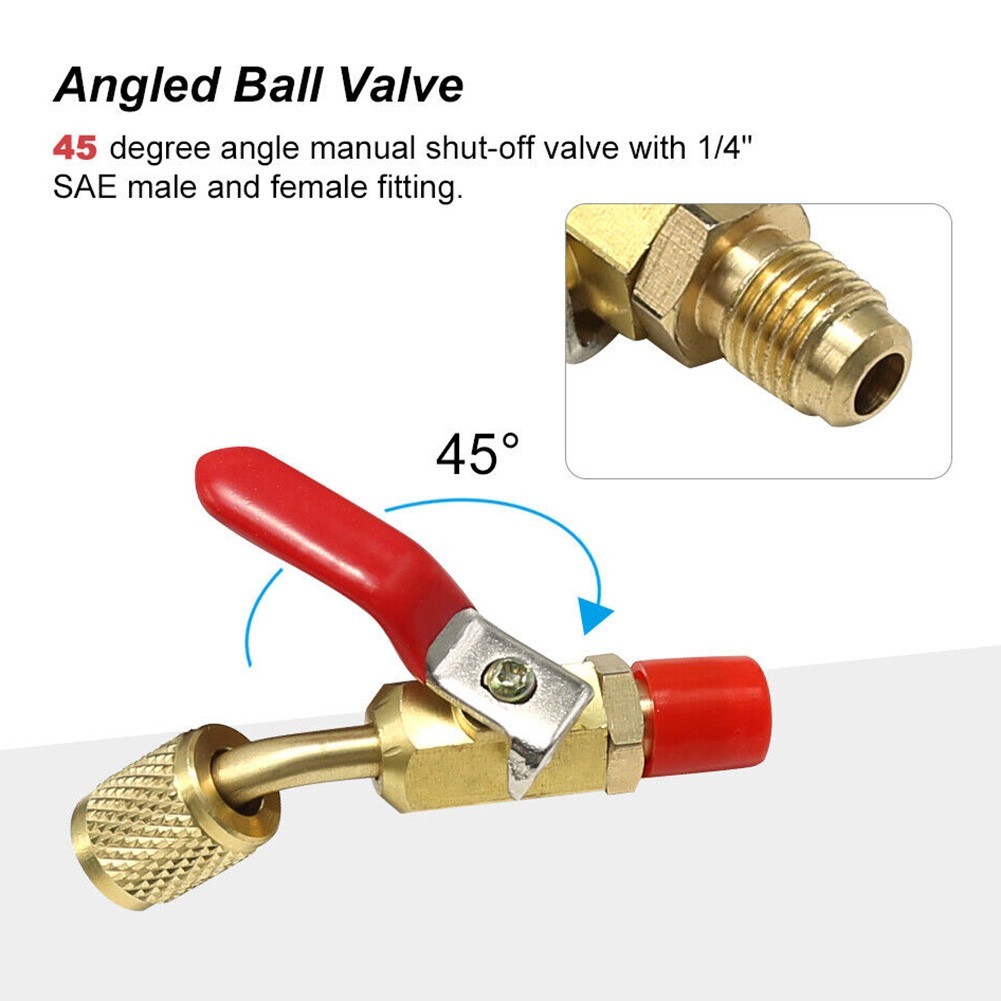 < Welv > Bộ chuyển đổi 1 / 4 Inch SAE HVAC cho ống sạc dầu xả T❀