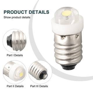 Bóng đèn LED E10 màu trắng 0.5W 6000K, phù hợp thay thế cho đèn pin