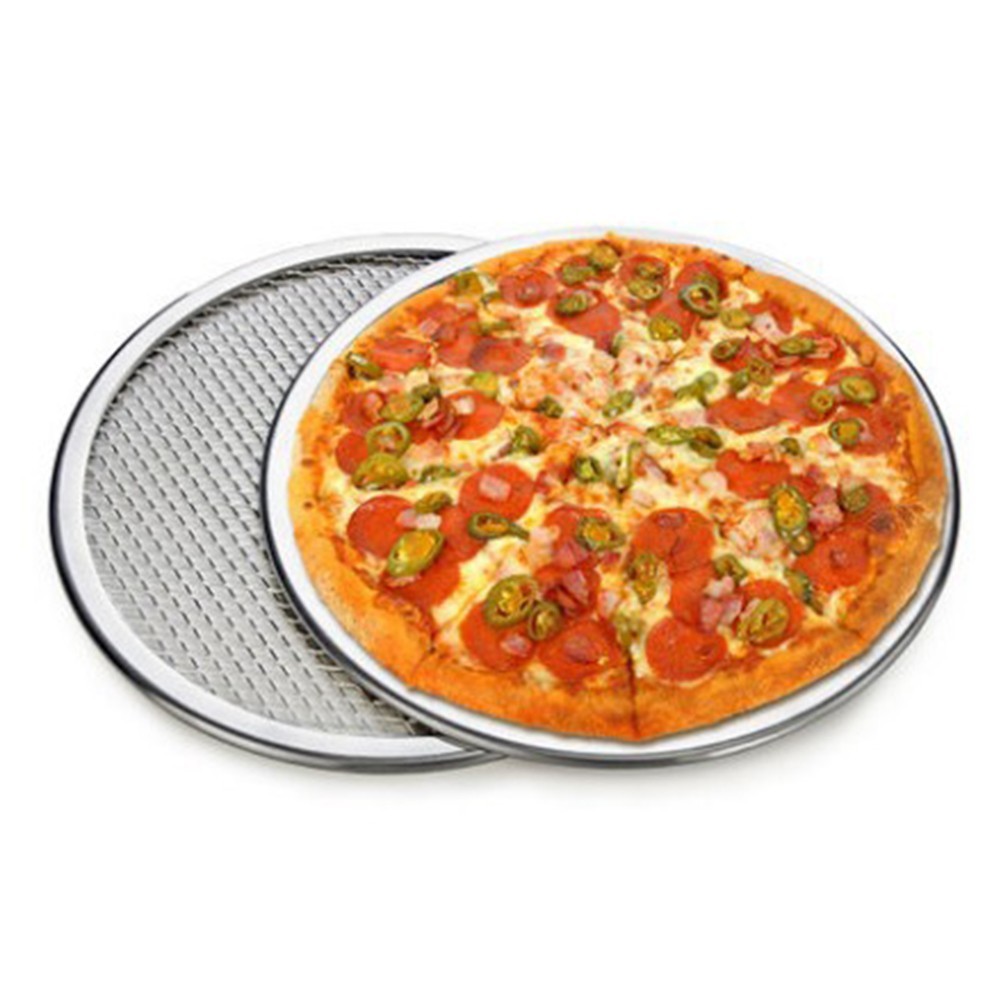 [GIGGLE] Tấm lưới pizza nhôm dày 8-16 inch Khuôn nướng bánh pizza