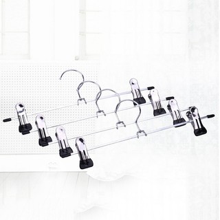 [FUXIN] 10 Chiếc Quần Inox Móc Treo Váy Giá Đỡ Với 2 Kẹp