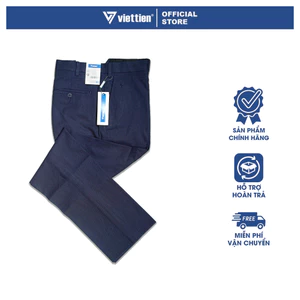 VIETTIEN SALE - Quần Tây Việt Tiến, Xanh Đen, Họa Tiết Trơn, Form Regular Fit Chất liệu Cao cấp