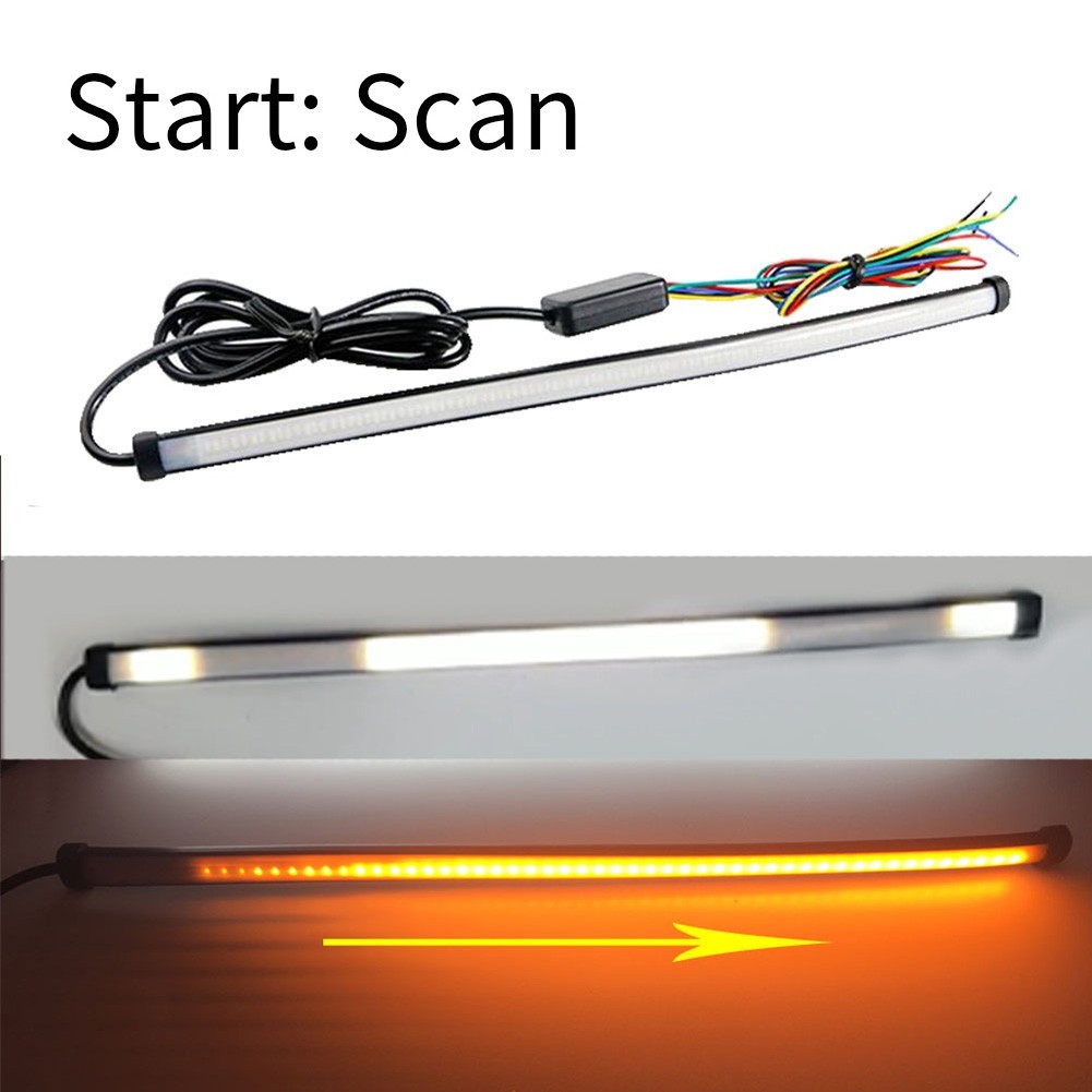 Bắt đầu quét đèn LED linh hoạt Đèn dừng xe máy 20CM Đèn đuôi xe máy