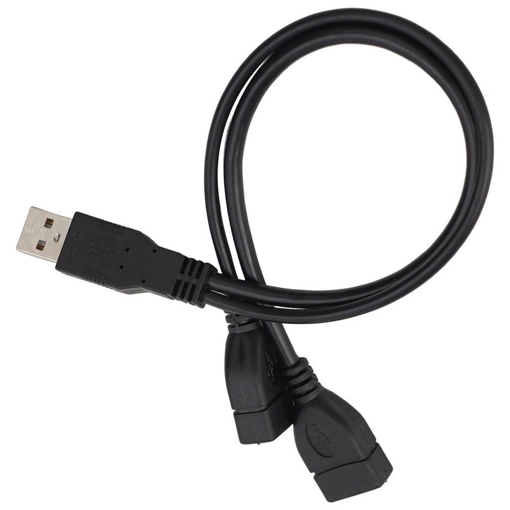 USB 2.0 A Male To 2 Dual USB Male Y Splitter Hub Cáp chuyển đổi dây nguồn