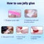 {Mới vào tháng 6} 24 Chiếc Màu Nâu Gradient Lấp Lánh Bấm Móng Tay Với Thạch Keo Và Móng Tay Tập Tin Ngọt Ngào