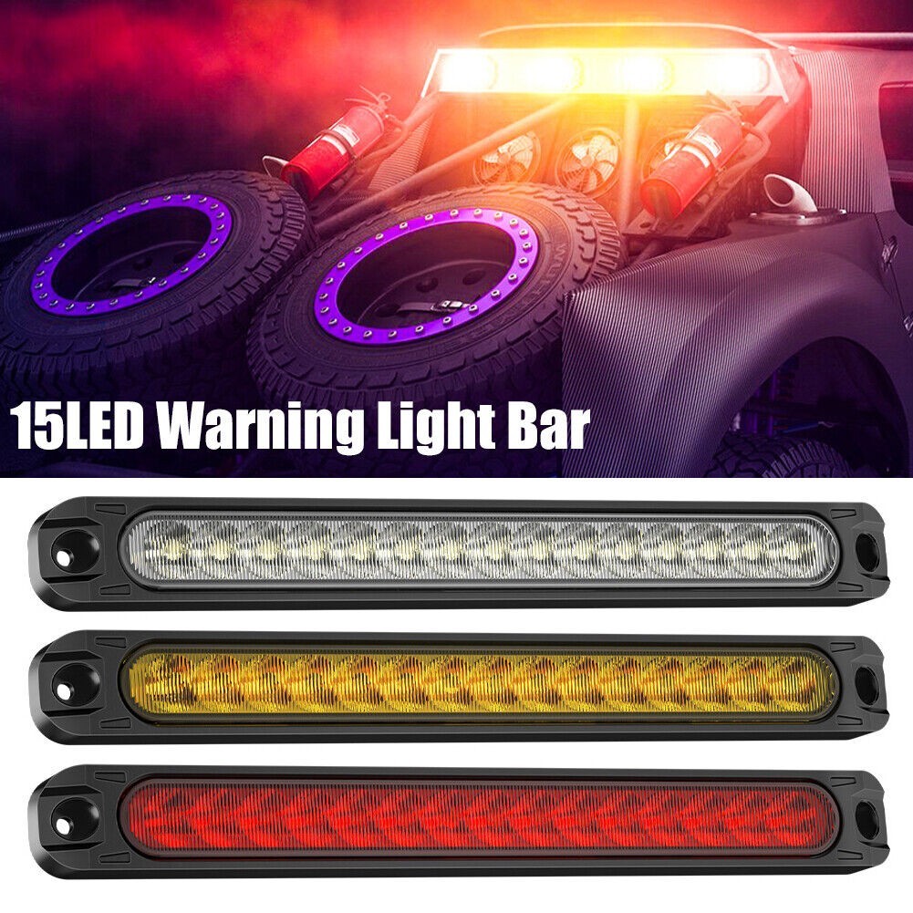 ⭐ Bán chạy ⭐Thanh đèn ô tô 1 / 4X 15LED 12V-24V Đèn dừng gắn cao Đèn hậu phanh 3 chế độ [land-vn]
