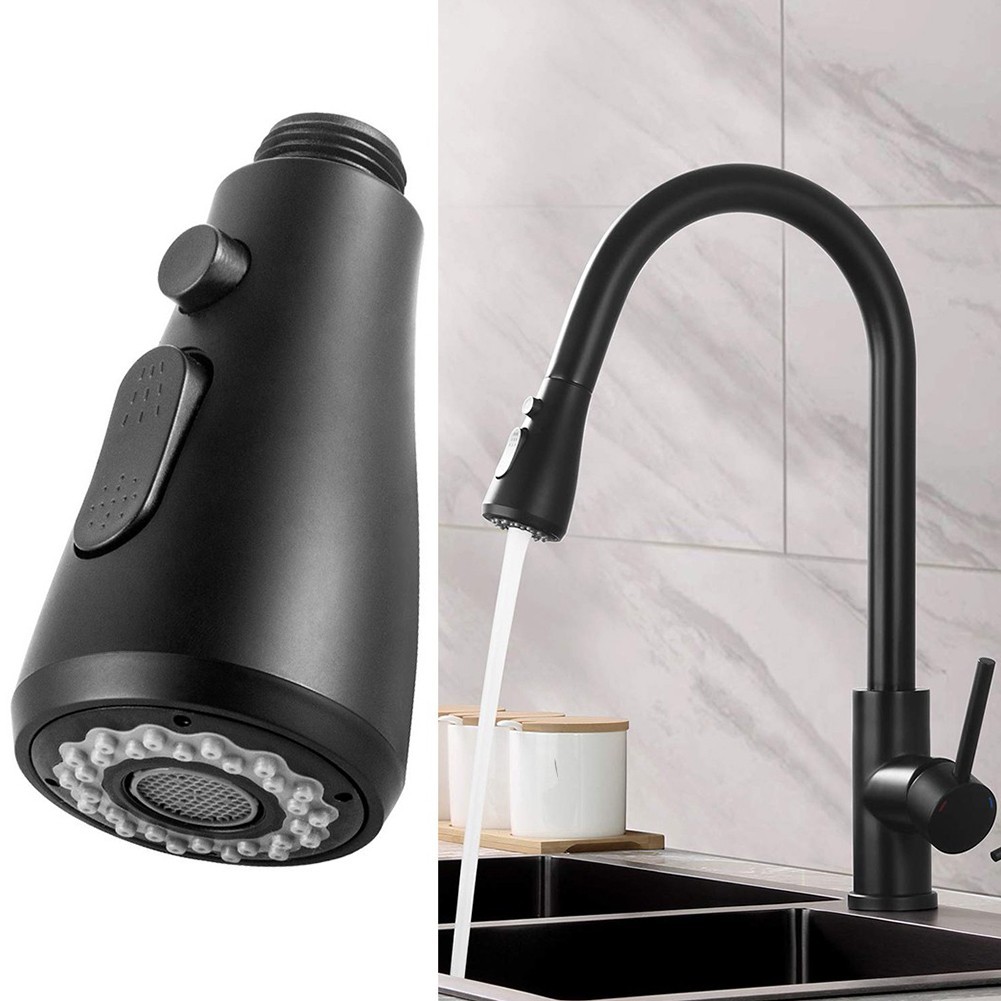 [Smellshi] Pull Out Spray Vòi hoa sen Cài đặt thay thế nhà bếp Vòi phun màu đen