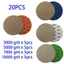 20 Chiếc Móc Và Vòng 5 Inch 3000 5000 7000 10000 Grit Giấy Cát Cát Cát Cát Đĩa Chà Nhám